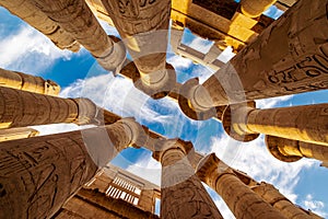 Hypostyle hall in the Precinct of Amun Re at Temple of Karnak Luxor