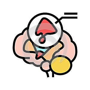 hypothalamus endocrinology color icon vector illustration