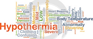 Hypothermia background concept