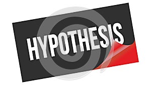 HYPOTHESIS text on black red sticker stamp