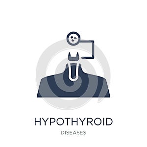 Hypothyroid icon. Trendy flat vector Hypothyroid icon on white b photo