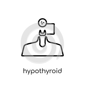Hypothyroid icon. Trendy modern flat linear vector Hypothyroid i photo