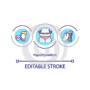 Hypothyroidism concept icon