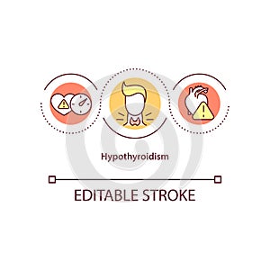 Hypothyroidism concept icon