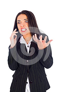 Hystecal Woman on Phone Yelling