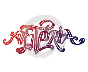 Hysteria. Vector quote typographical background.