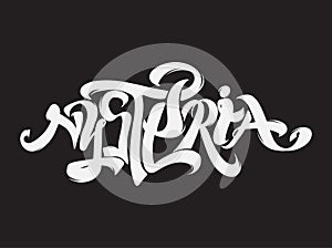 Hysteria. Vector quote typographical background.