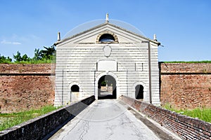 Hystorical city of Sabbioneta - Italy - Main wall gate known as Imperial gate