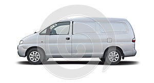 Hyundai H1 Van side view isolated on white background