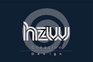 HZW Creative Unique Modern Letter Logo Design