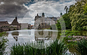 HÃ¤melschenburg Castle in the sunlight , Germany