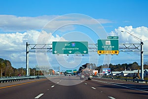 I-10 interstate in Jacksonville Florida USA