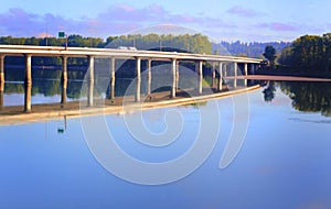 I-205 Bridge and Reflection