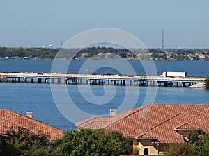 The I-30 Highway Causeway over Recreational Area