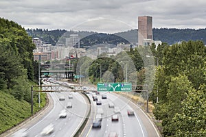 I-84 to I-5 Interstate Freeway in Portland Oregon