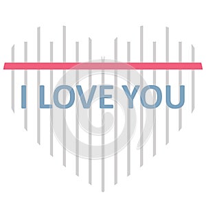 I adore you Isolated Vector Icon that can be easily modified or edit