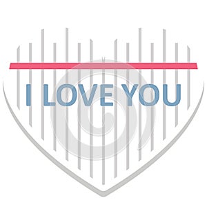 I adore you Isolated Vector Icon that can be easily modified or edit
