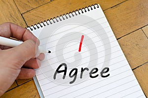 I agree concept on notebook