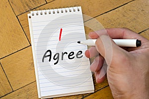 I agree concept on notebook