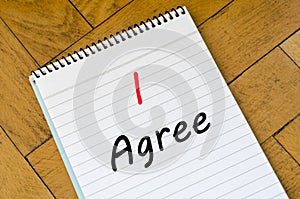 I agree concept on notebook