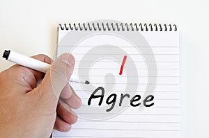 I agree concept on notebook