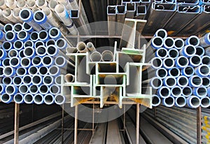 I-beam and metal pipes