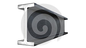 I-beam rolled metal, isolated design industrial 3D rendering