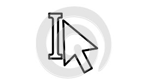 I-Beam Text Cursor and Arrow Pointer Icon
