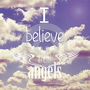 I believe in angels poster design