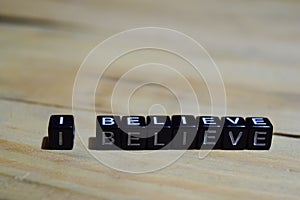 I believe message written on wooden blocks