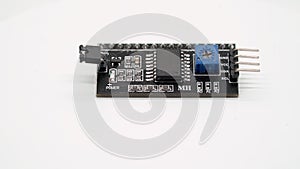 i2c wire connection module 16x2 character arduino display electronic component.
