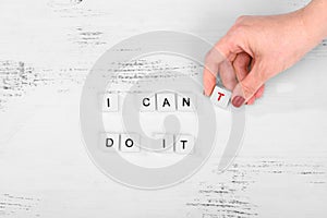 I can do it - i can`t do it text