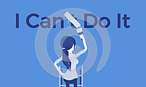 I can do it motivational poster with woman