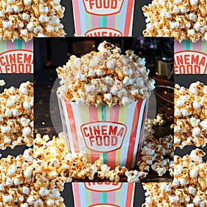 Sweet popcorn AI generated