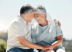 I could stare at her forever. Shot of senior couple spending time together in nature.