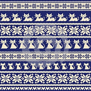 Nordic events pattern illustration of the cat, photo