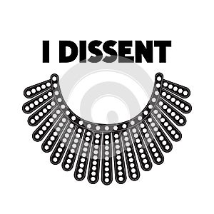 I Dissent vector concept on white background