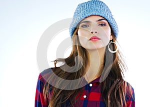 I dont sugarcoat anything. a young woman posing against a white background.