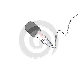 Microphone Literally One Line Art photo