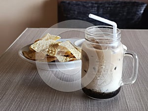 So I end up waiting for a sumptuous merienda. Come home with tacos and coffee jelly photo