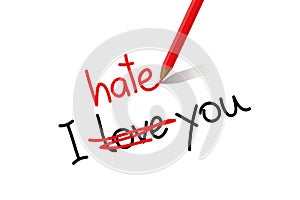 I hate love you typography