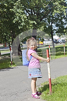I hate school bad girl with backpack