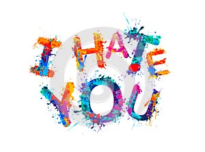 I hate you. Vector splash paint letters