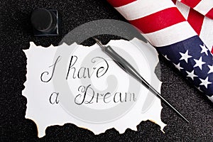 I Have a Dream calligraphy note