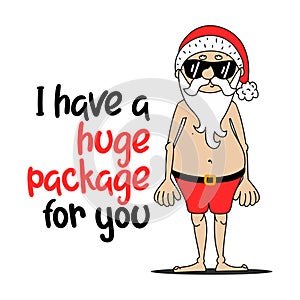 I Have A Huge Package For You - Santa to creep out friends and family this holiday season.