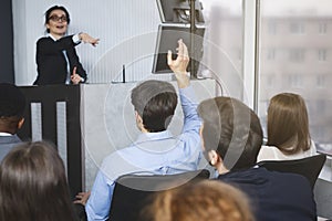 I have question. Listener raising hand during seminar