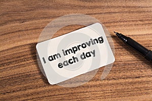 I am improving each day word photo