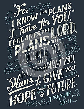 For I know the plans I have for you bible quote