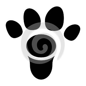 i letter paw pet logo template