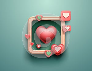 I like this heart, with lots of icons, chat for people to communicate. Vector
